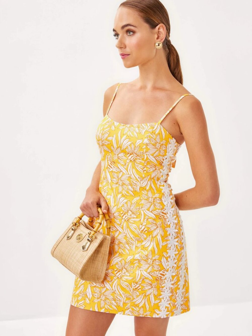 NEW Lilly Pulitzer Shelli Stretch Honeycomb Hideway Dress Embroidered 16